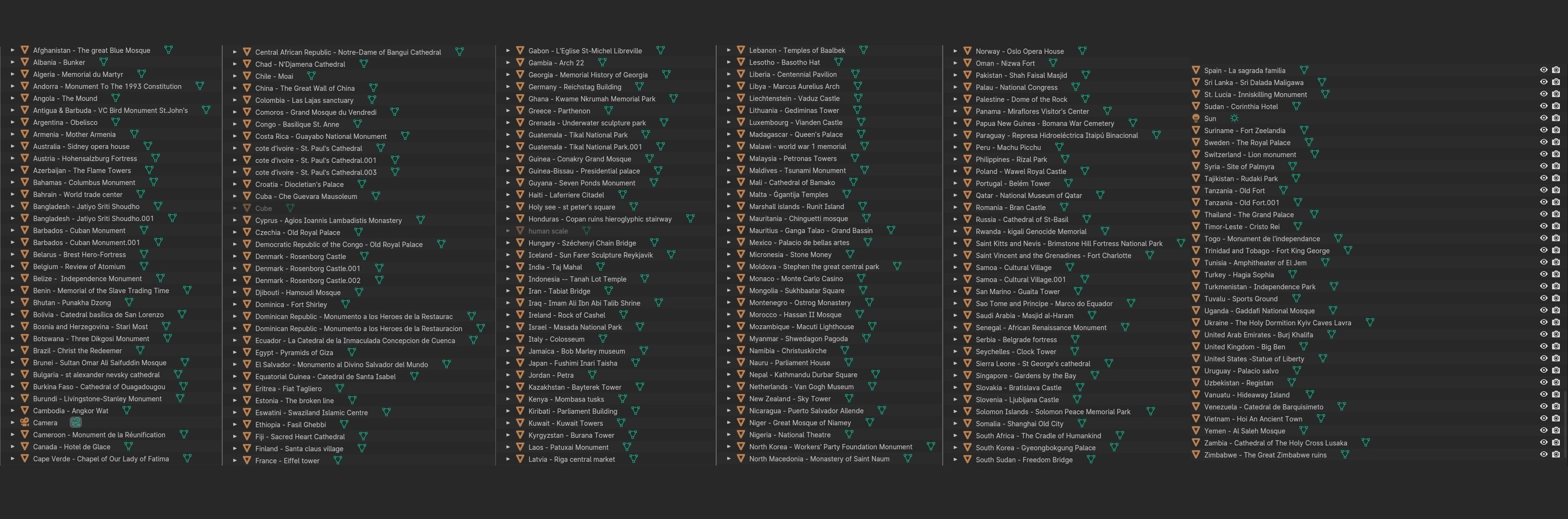 Landmarks of the World A to Z 3D Model Collection_8
