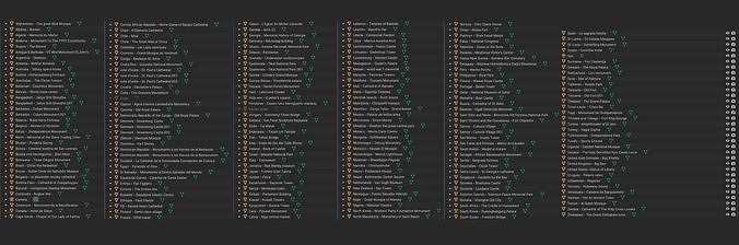 Landmarks of the World A to Z 3D Model Pack 3