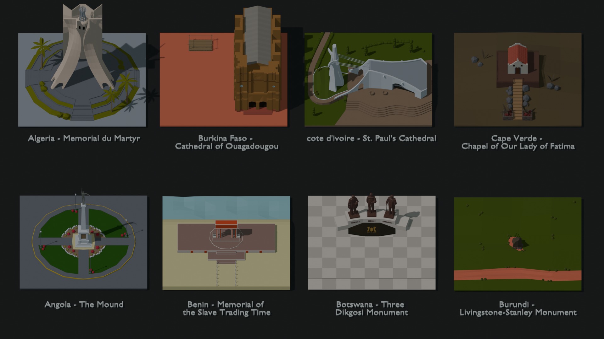 Landmarks of the World A to Z 3D Model Collection_66