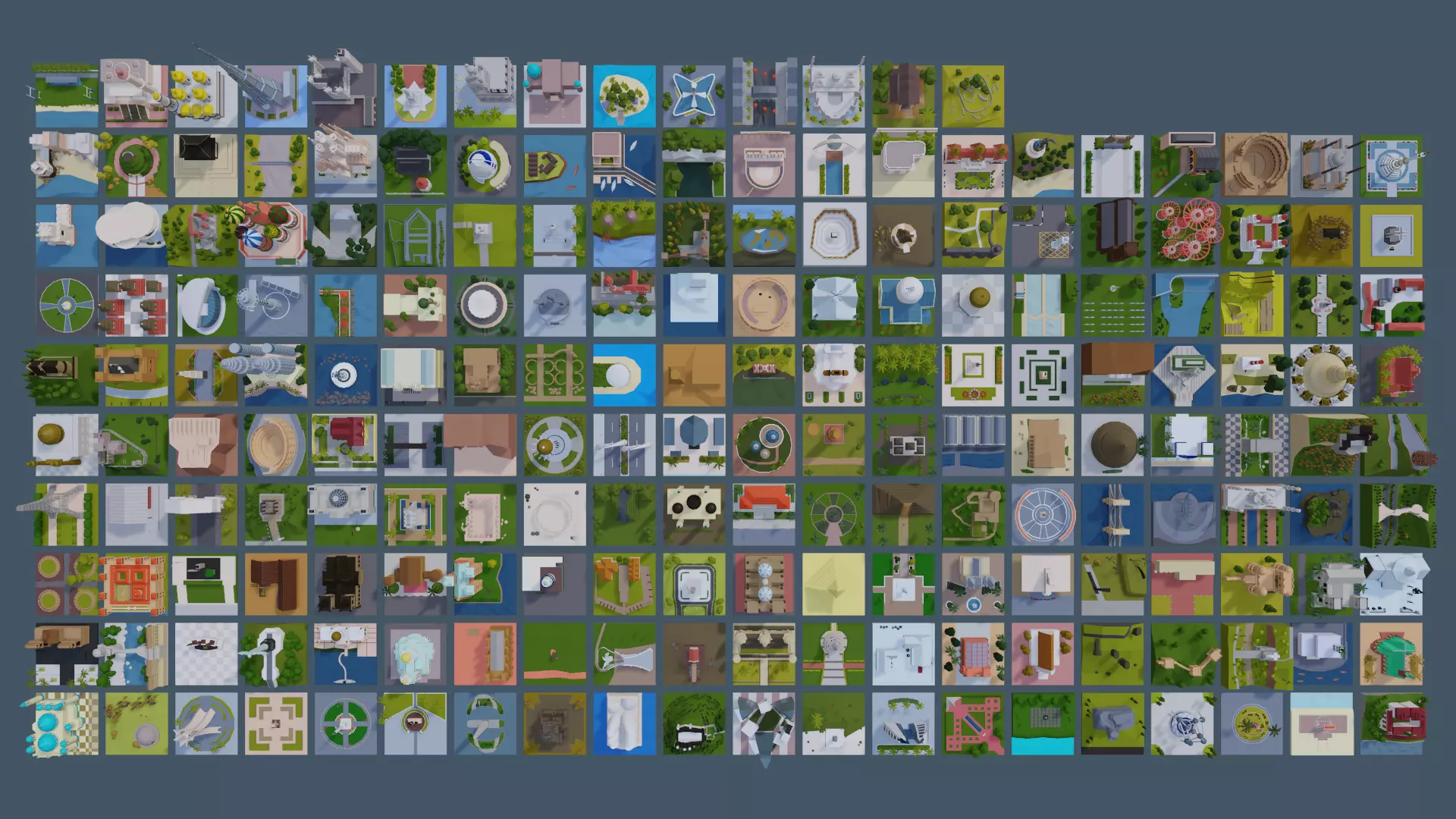 Landmarks of the World A to Z 3D Model Collection_0