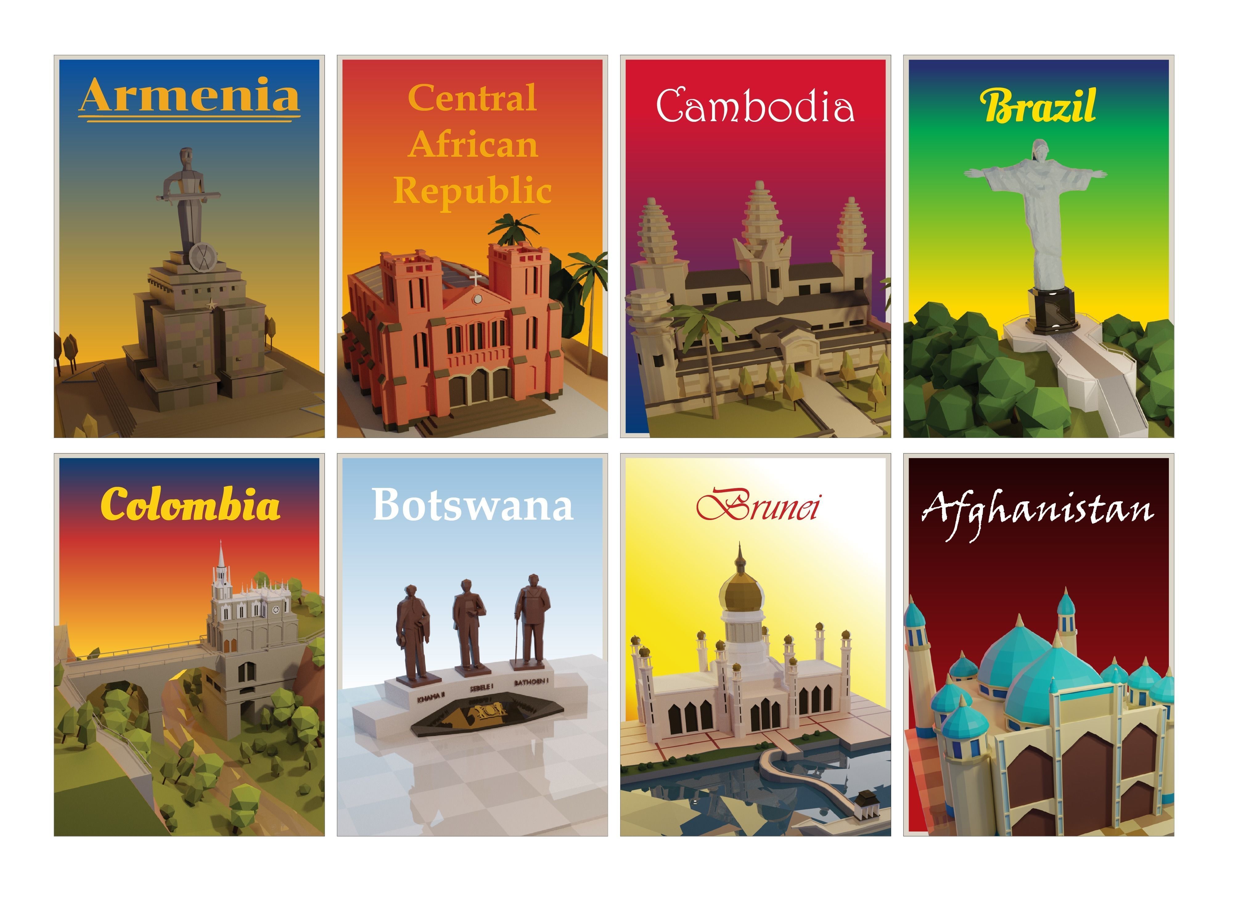 Landmarks of the World A to Z 3D Model Collection_53