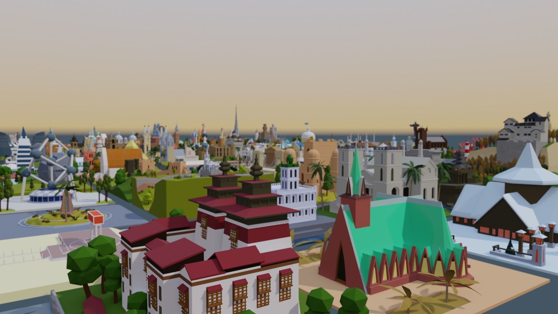 Landmarks of the World A to Z 3D Model Collection_9