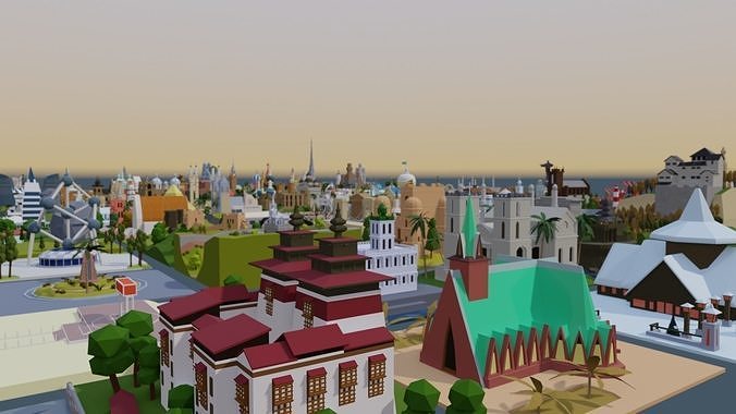 Landmarks of the World A to Z 3D Model Pack 4