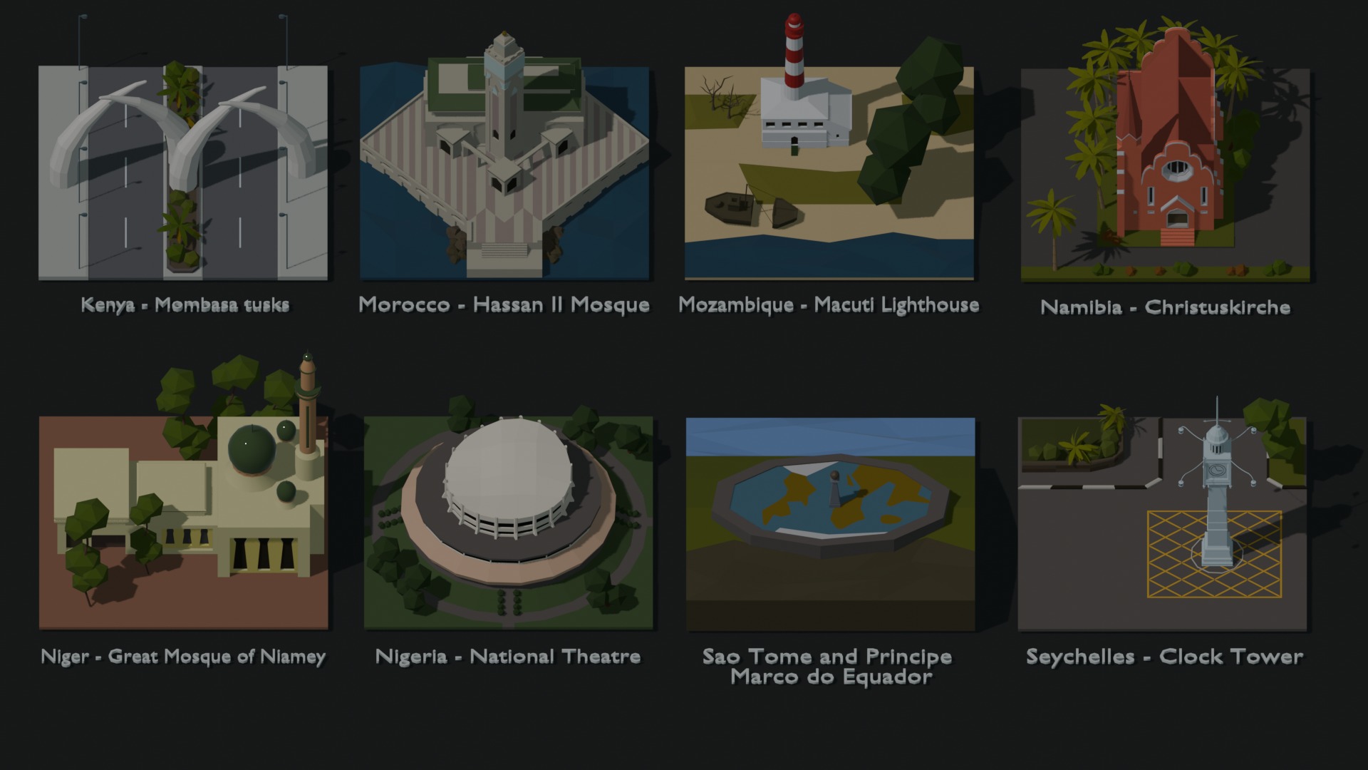 Landmarks of the World A to Z 3D Model Collection_64