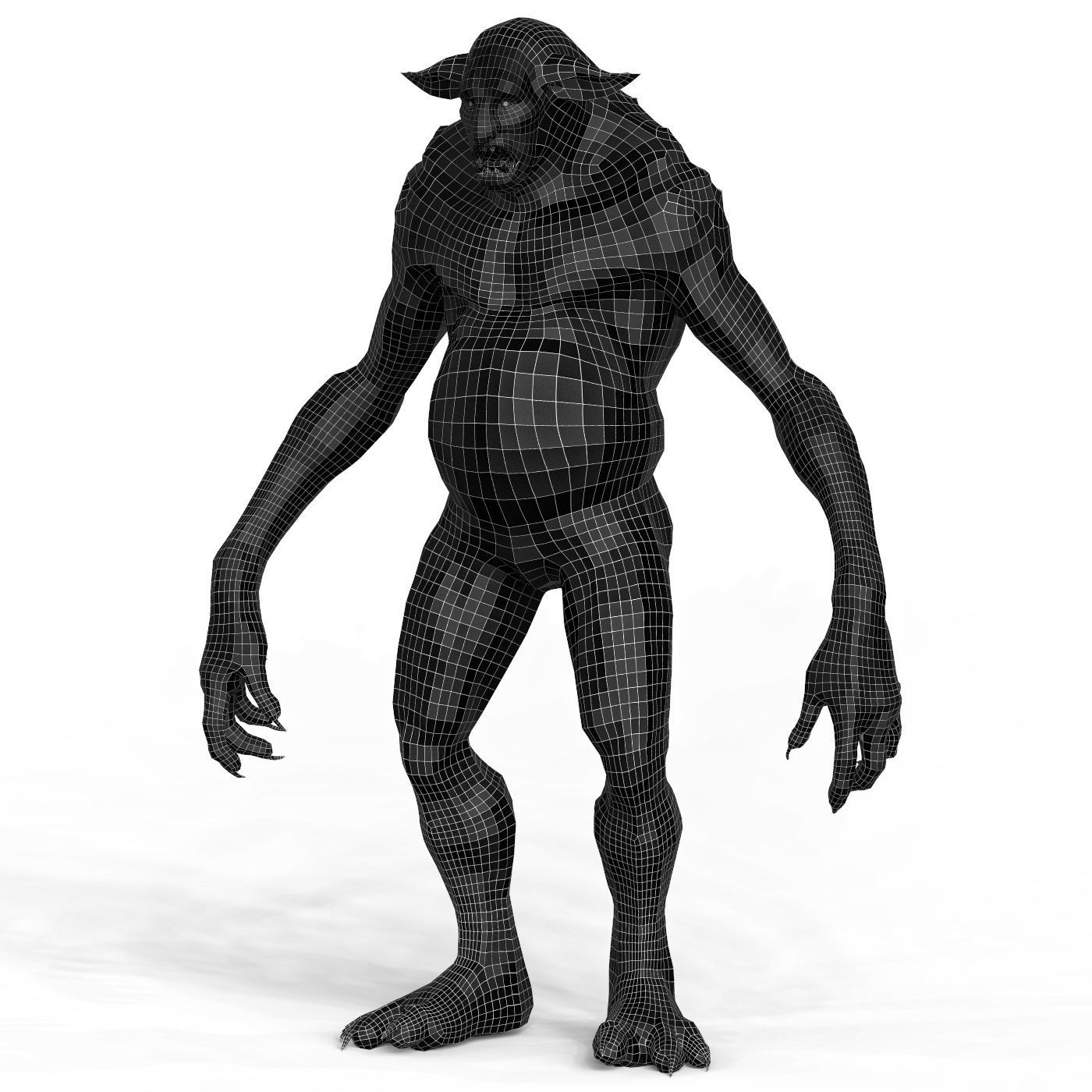 Troll Fantasy Character Low-poly 3D model_6