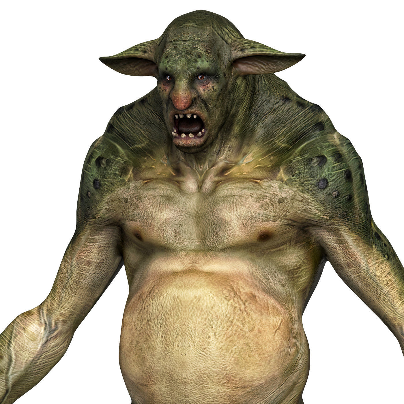 Troll Fantasy Character Low-poly 3D model_1