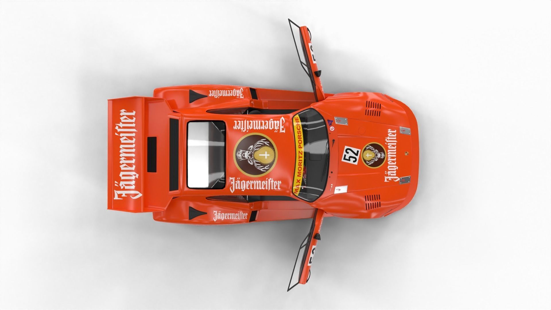 Porsche 935 77 1977 52 Jagermeister Racing 3d model HQ interior 3D model_8