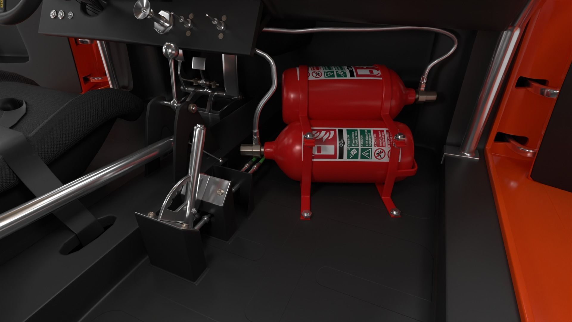 Porsche 935 77 1977 52 Jagermeister Racing 3d model HQ interior 3D model_26