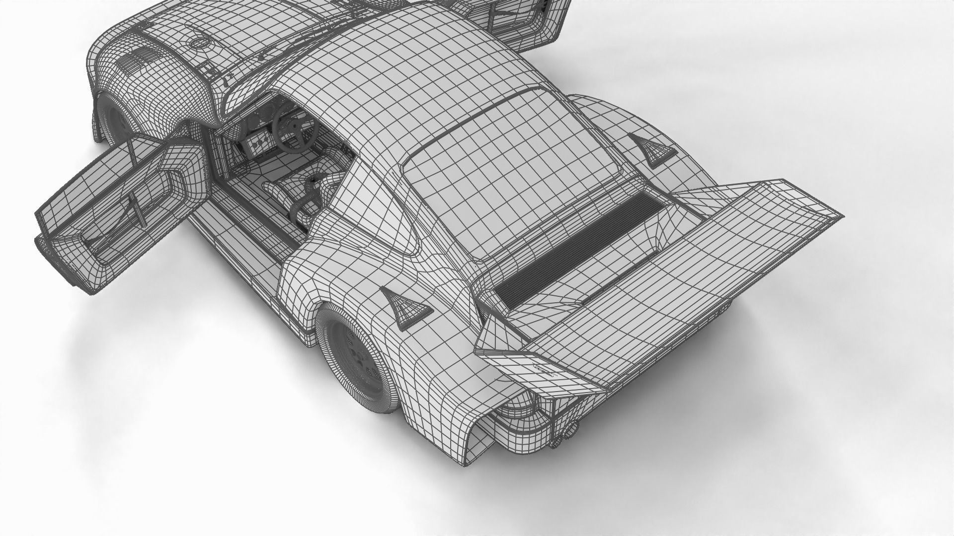 Porsche 935 77 1977 52 Jagermeister Racing 3d model HQ interior 3D model_38