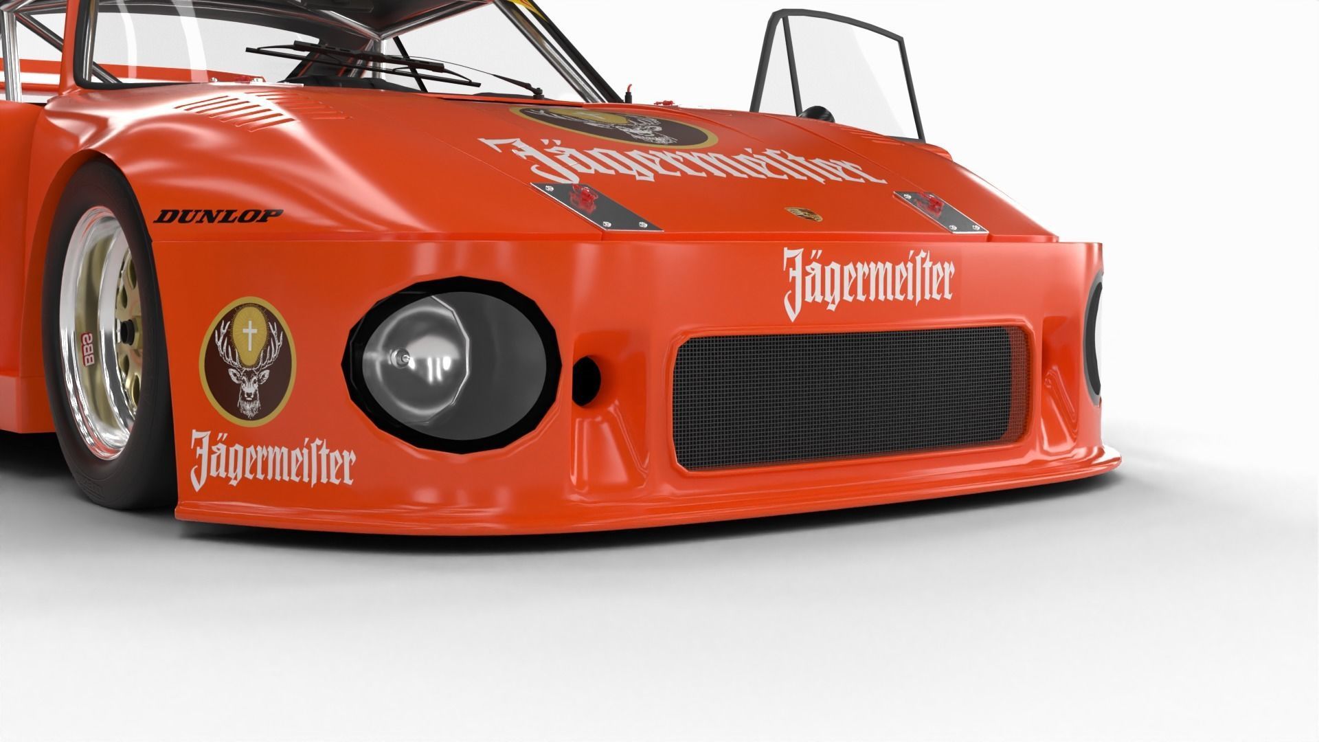 Porsche 935 77 1977 52 Jagermeister Racing 3d model HQ interior 3D model_10