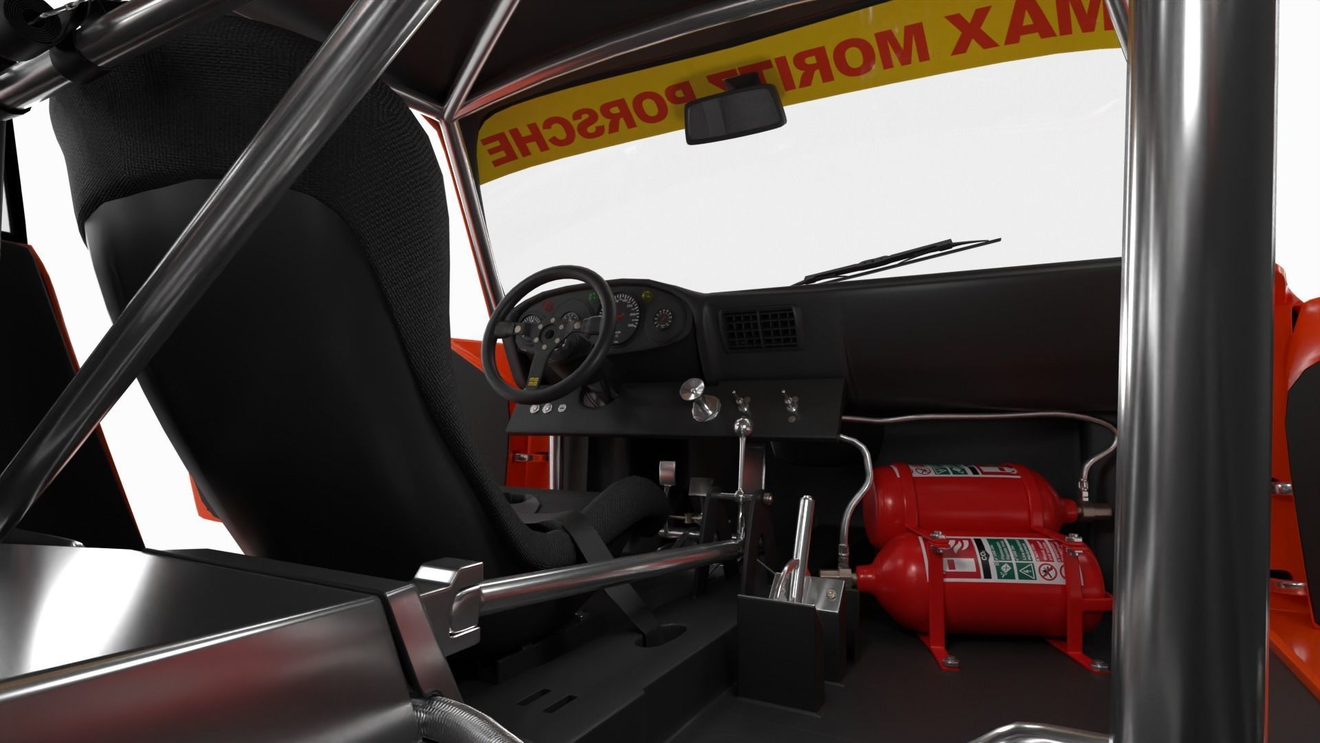 Porsche 935 77 1977 52 Jagermeister Racing 3d model HQ interior 3D model_25