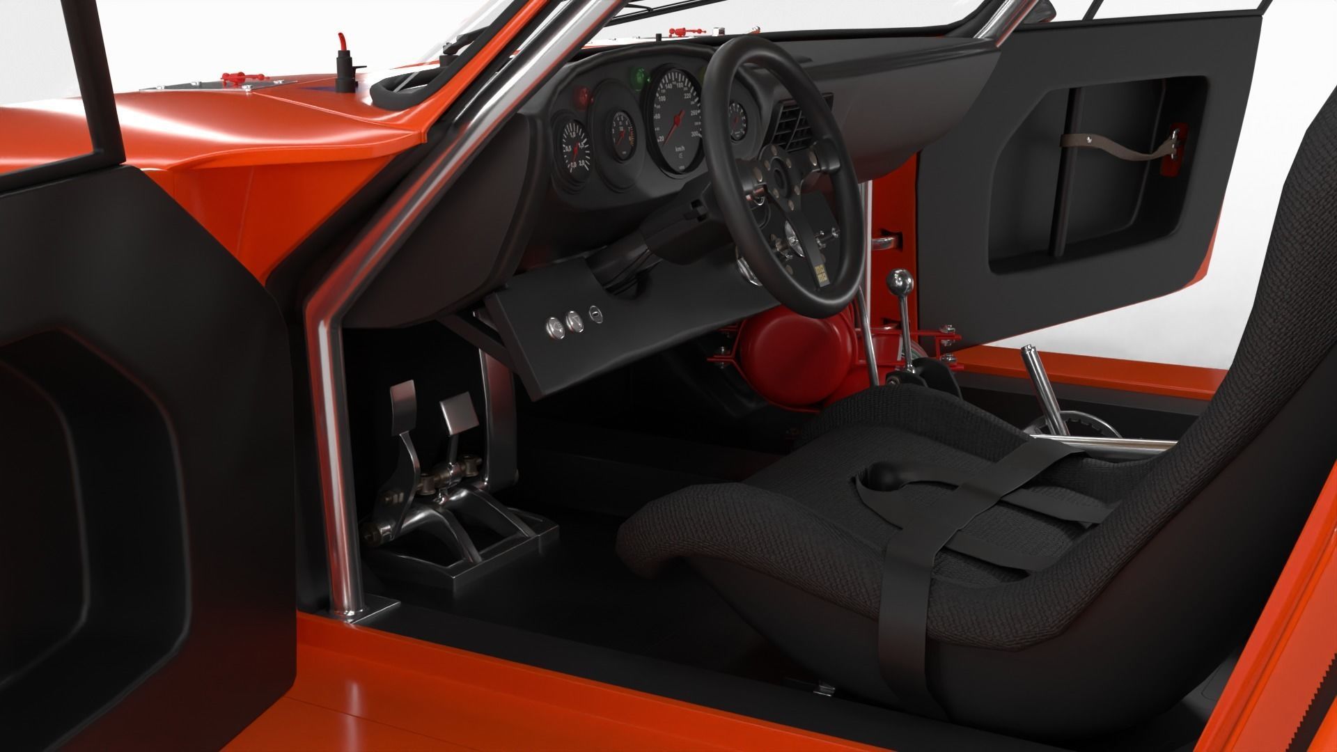 Porsche 935 77 1977 52 Jagermeister Racing 3d model HQ interior 3D model_24