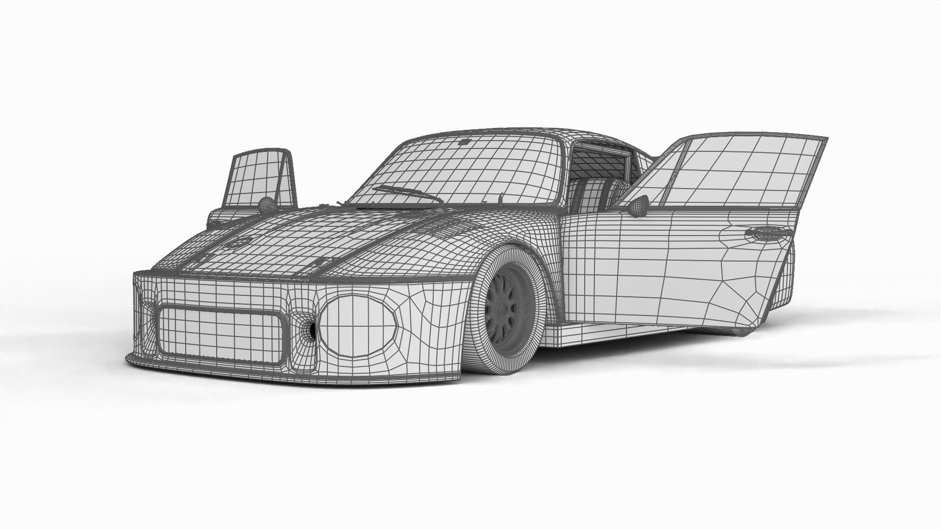 Porsche 935 77 1977 52 Jagermeister Racing 3d model HQ interior 3D model_33