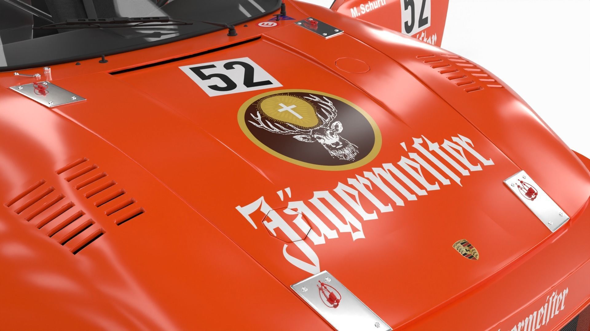 Porsche 935 77 1977 52 Jagermeister Racing 3d model HQ interior 3D model_16