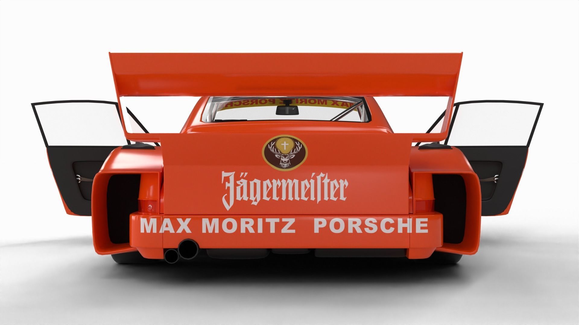 Porsche 935 77 1977 52 Jagermeister Racing 3d model HQ interior 3D model_9