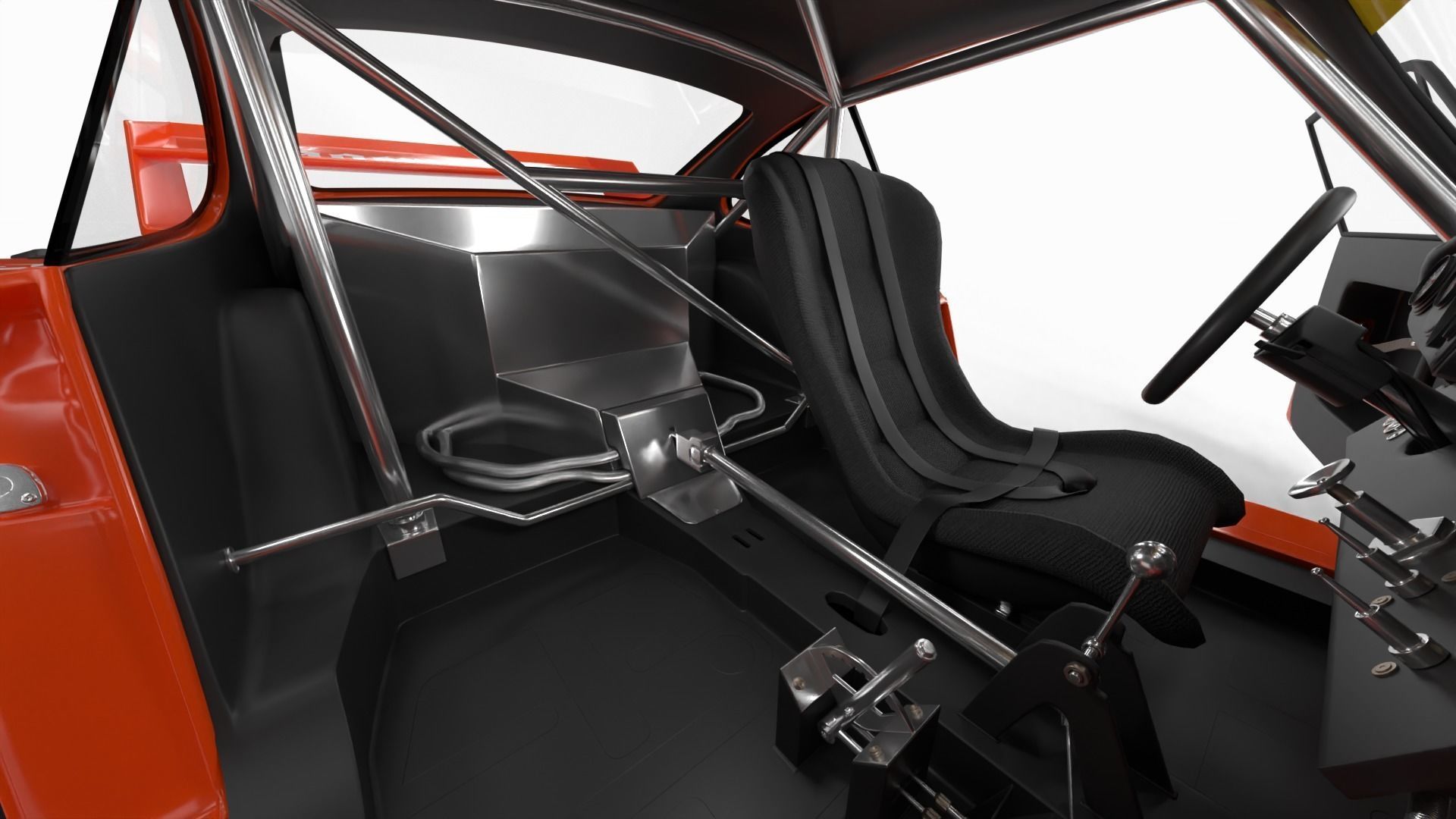 Porsche 935 77 1977 52 Jagermeister Racing 3d model HQ interior 3D model_23