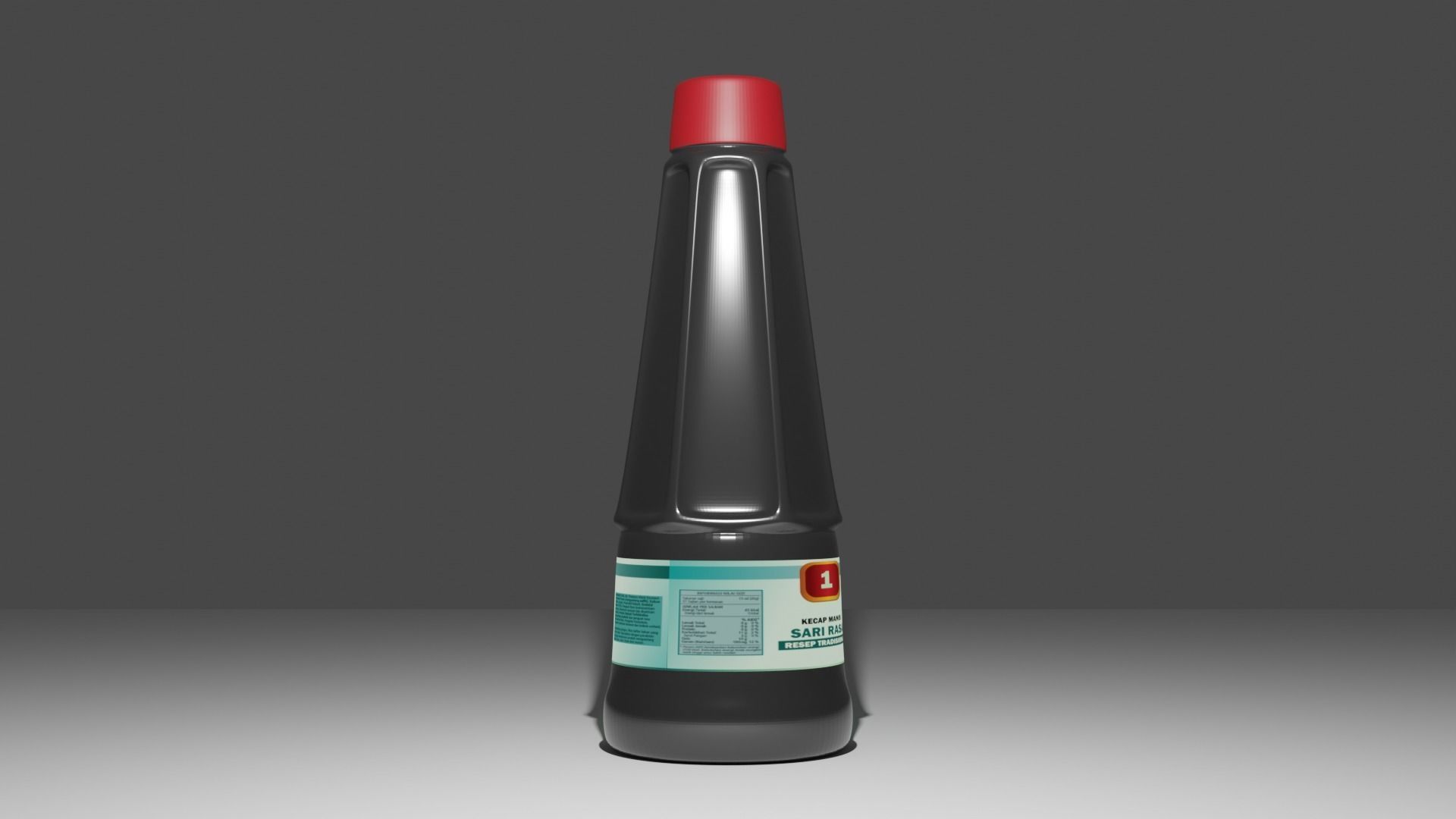 Soy sauce bottle 3D model_1