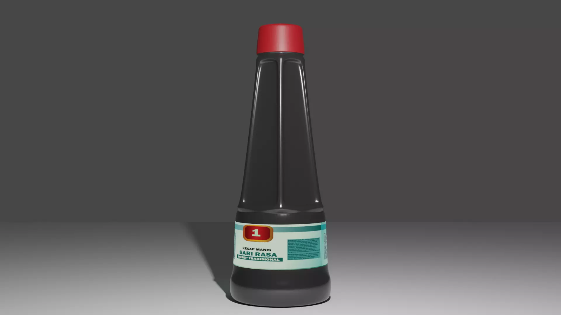 Soy sauce bottle 3D model_0