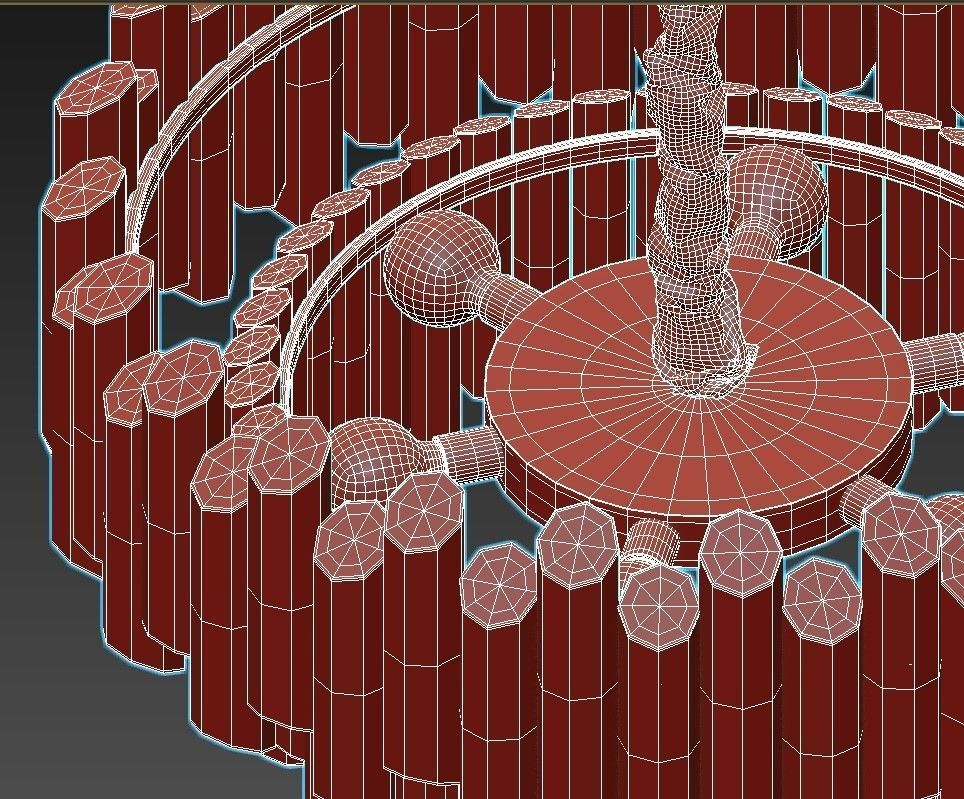 Modern crystal chandelier 3D model_3