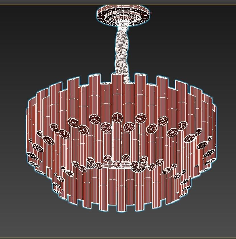 Modern crystal chandelier 3D model_2