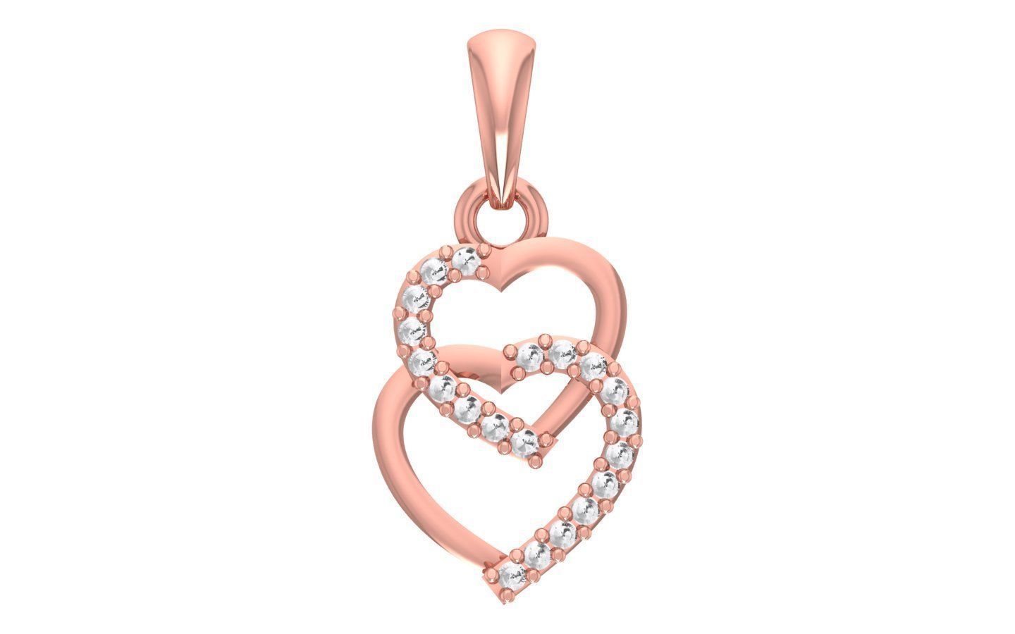 Heart Pendants 3dm STL OBJ FBX Renders Details 3D print model_1