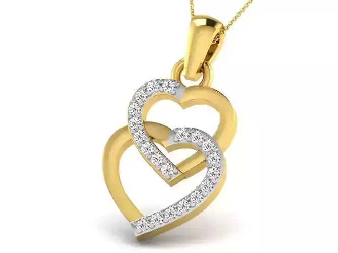 Heart Pendants 3dm STL OBJ FBX Renders Details 3D print model