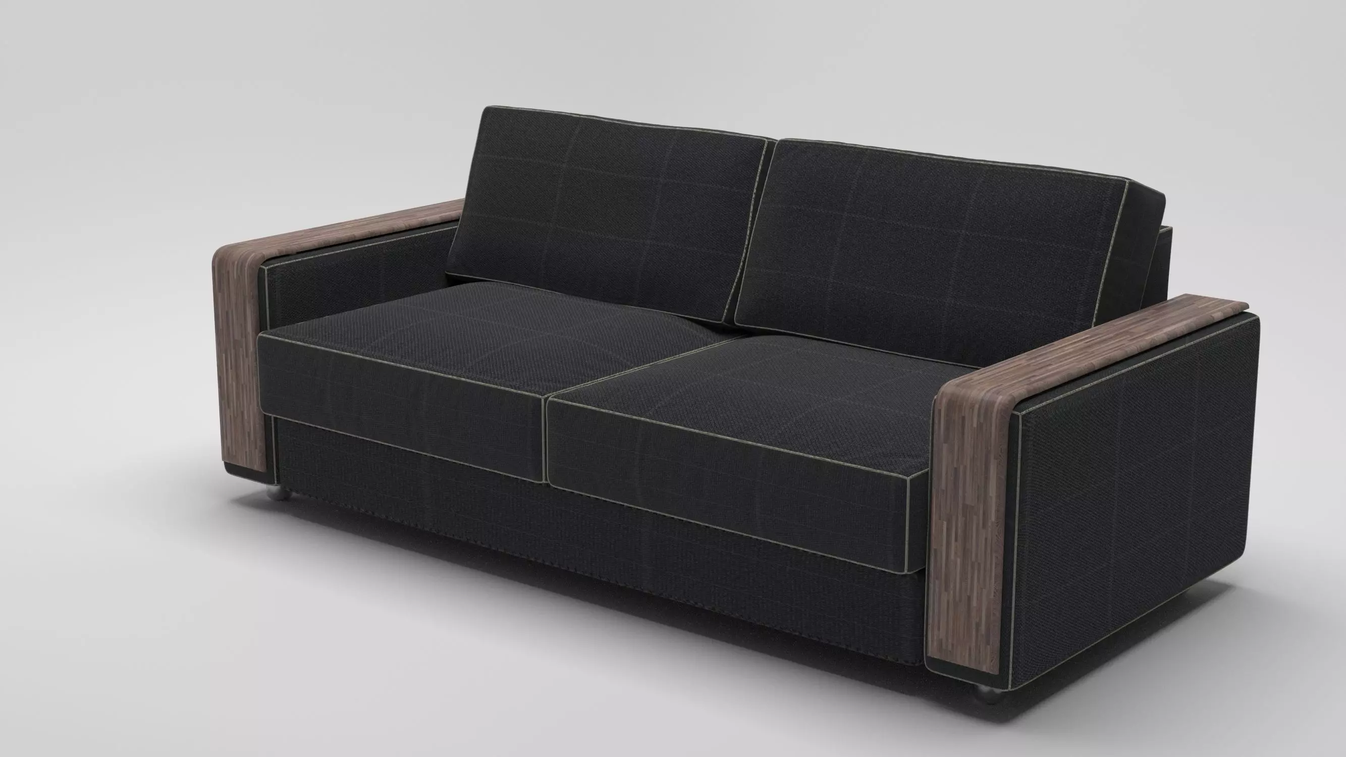 sofa1 sofa with wooden legs 3D model