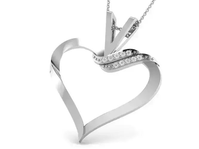 Heart Pendants 3dm STL OBJ FBX Renders Details