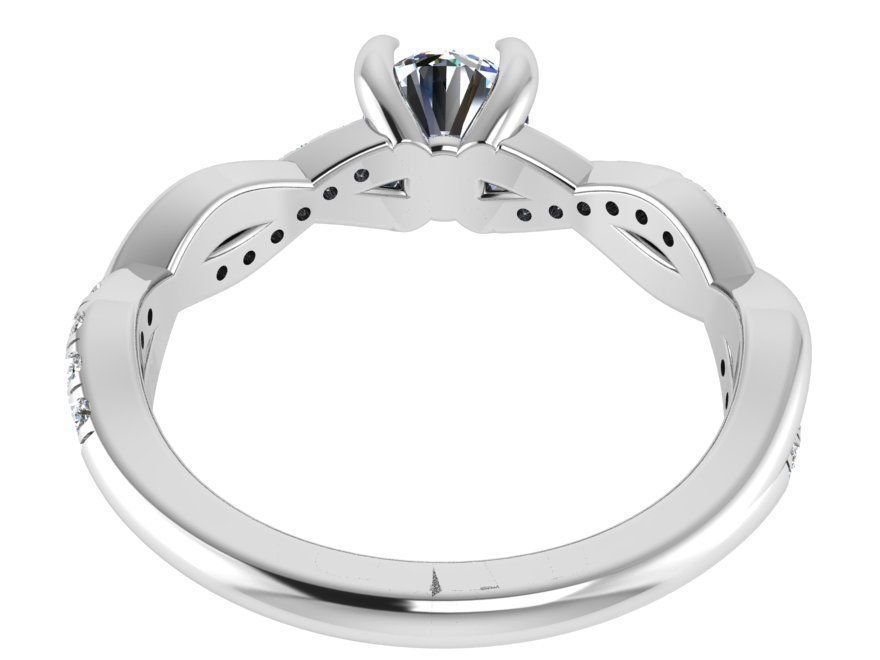 Textured Diamond ring 2547 3D print model 3D print model_3