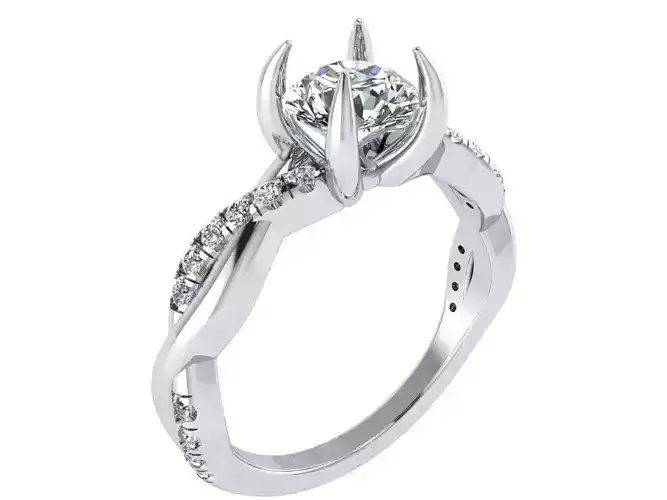 Textured Diamond ring 2547 3D print model