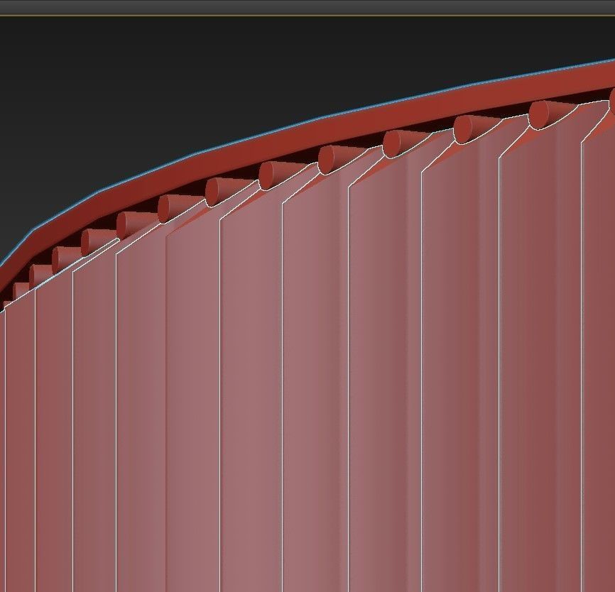 ETERNITY circular ceiling light in gold with clear glass rods 3D model_4