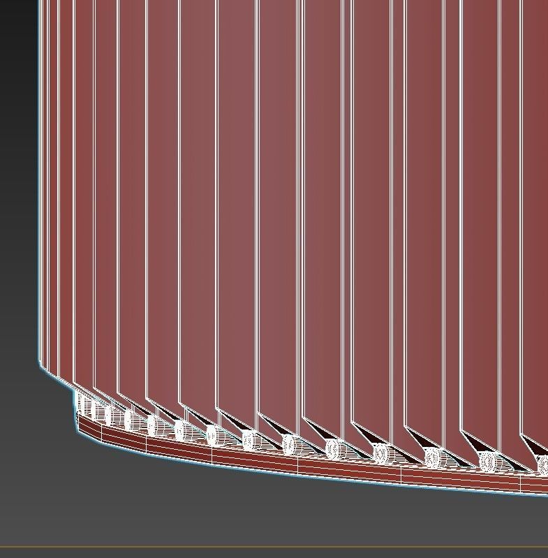 ETERNITY circular ceiling light in gold with clear glass rods 3D model_5