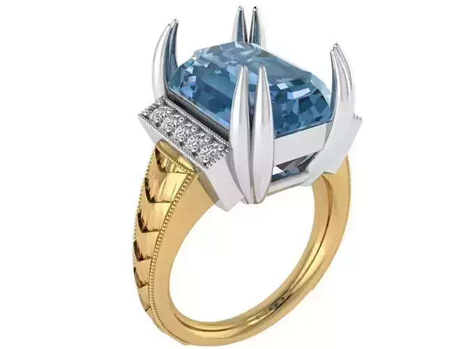 Taper Baguette Ring 2552 3D print model