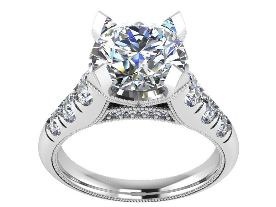 Luxurious Diamond ring 2554 3D print model 3D print model_2