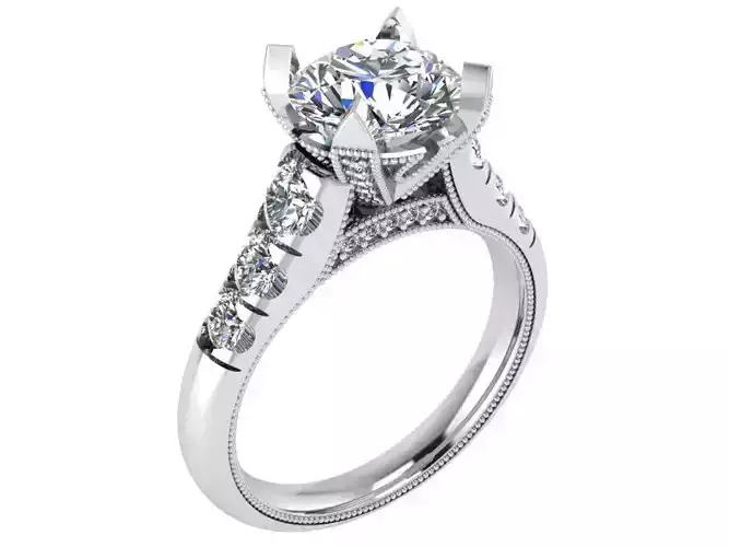Luxurious Diamond ring 2554 3D print model