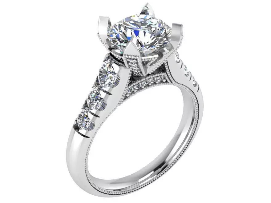 Luxurious Diamond ring 2554 3D print model 3D print model_0