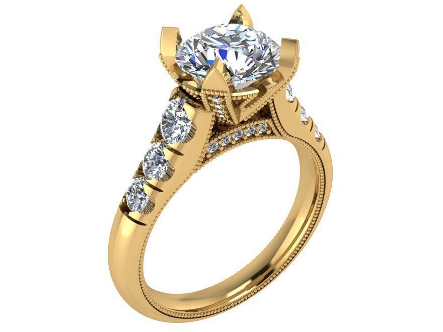 Luxurious Diamond ring 2554 3D print model 3D print model_1