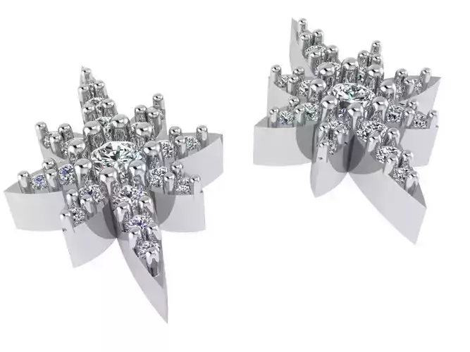 Nice Star earrings 2555 3D print model