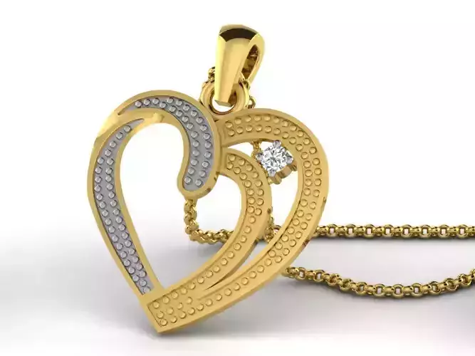 Heart Pendants 3dm STL OBJ FBX Renders Details