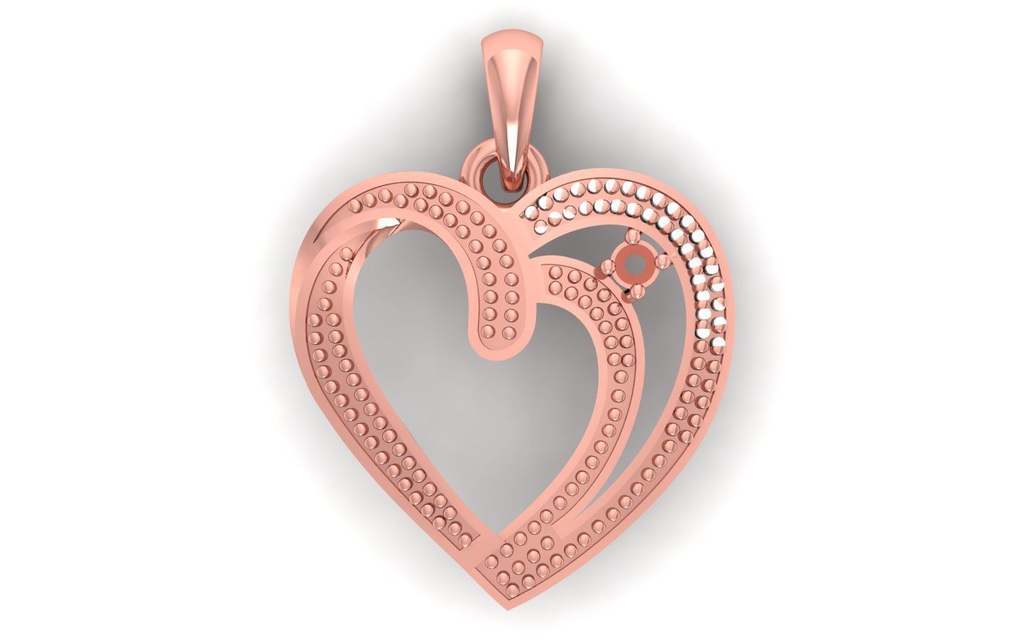 Heart Pendants 3dm STL OBJ FBX Renders Details 3D print model_2
