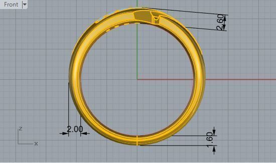 Bridge ring 2556 3D print model 3D print model_5