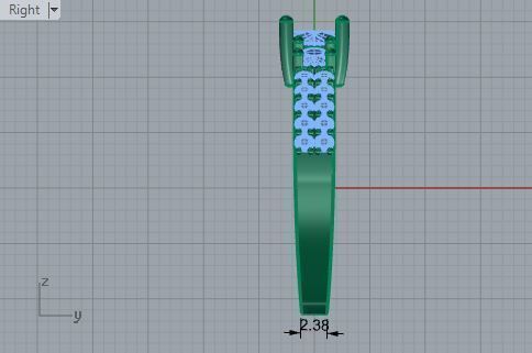 3-Stone Diamond ring with Brilliant stones 2558 3D print model 3D print model_6