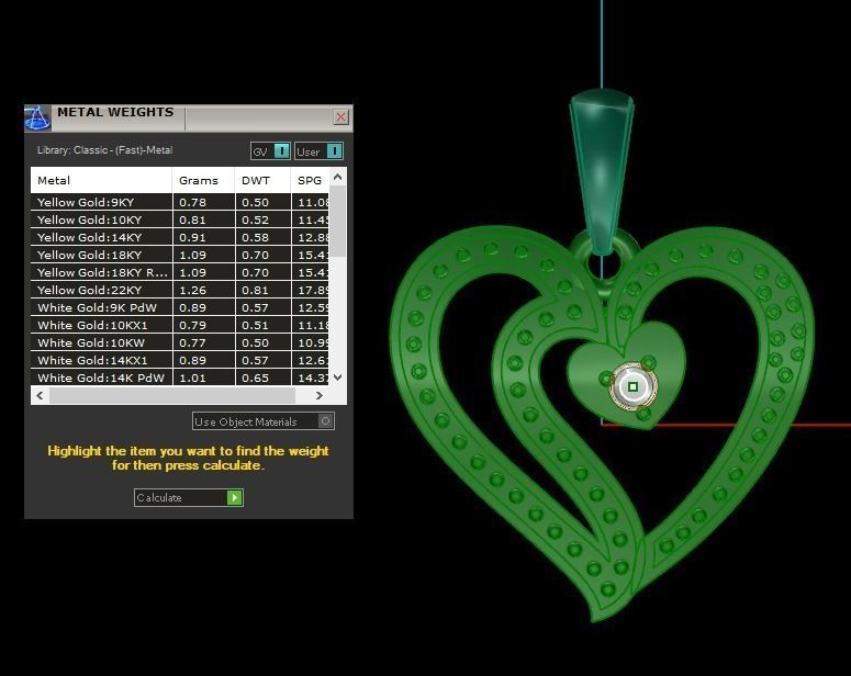 Heart Pendants 3dm STL OBJ FBX Renders Details 3D print model_4