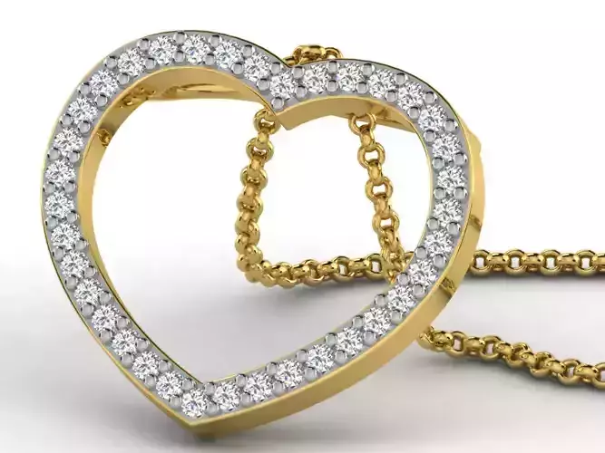 Heart Pendants 3dm STL OBJ FBX Renders Details 3D print model