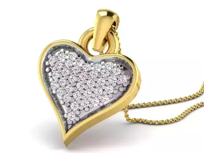 Heart Pendants 3dm STL OBJ FBX Renders Details 3D print model