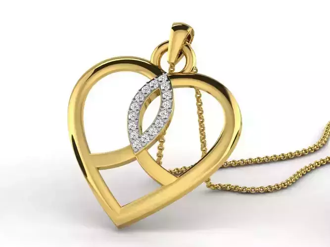 Heart Pendants 3dm STL OBJ FBX Renders Details 3D print model
