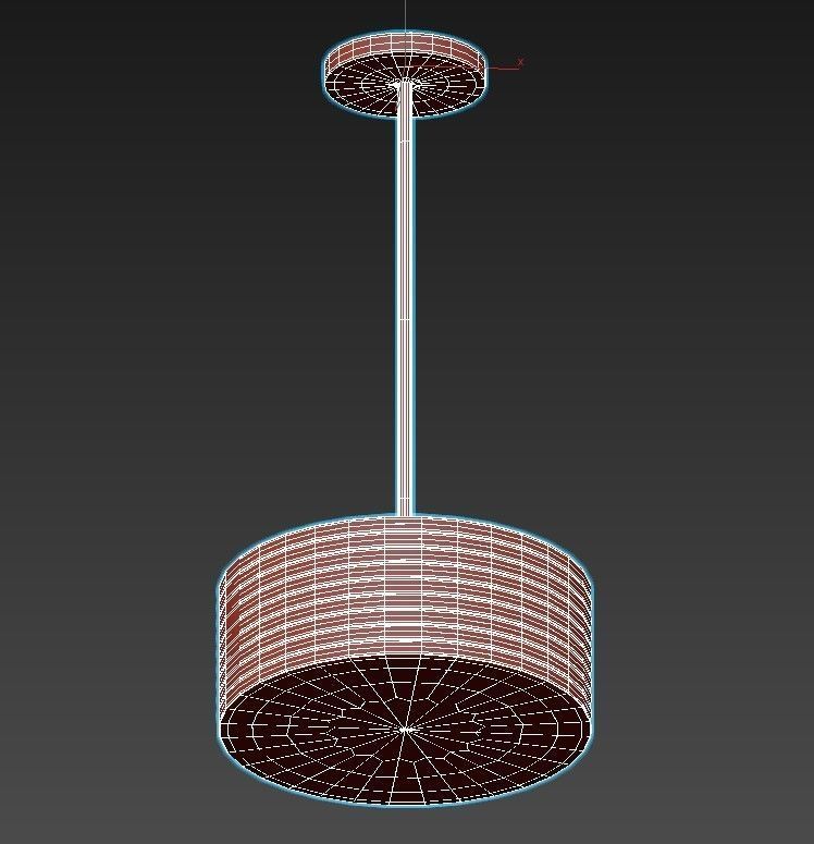 CAPRI pendant light with shade 3D model_2