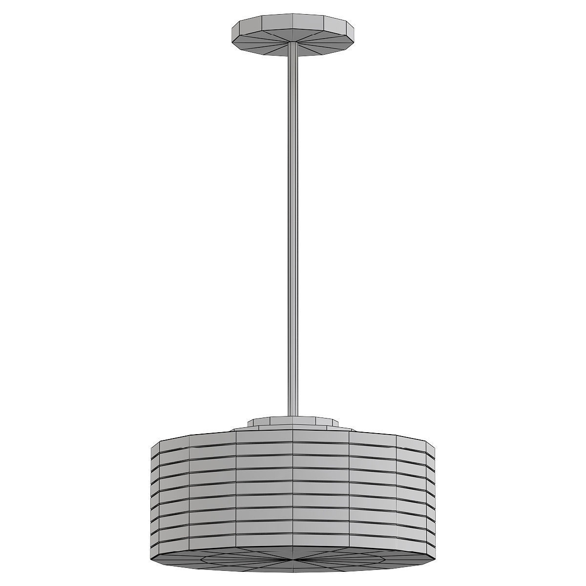 CAPRI pendant light with shade 3D model_1
