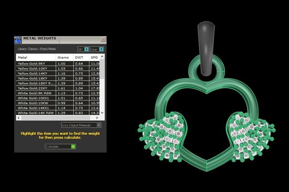 Heart Pendants 3dm STL OBJ FBX Renders Details 3D print model_4