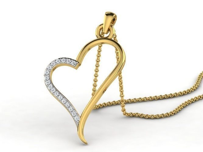 Heart Pendants 3dm STL OBJ FBX Renders Details 3D print model